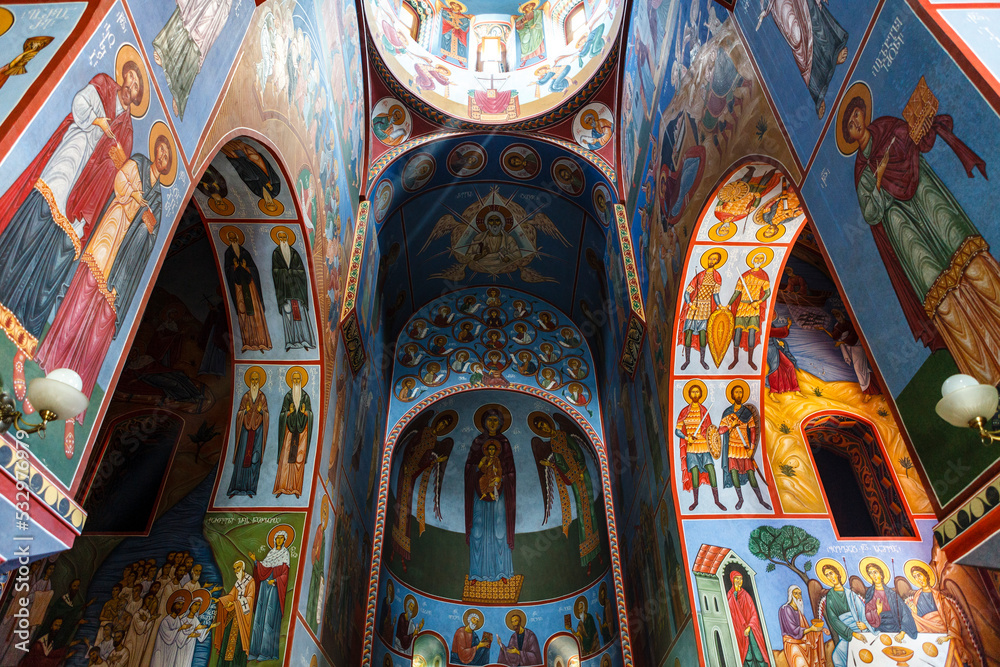 Interior of the Saint Mikheil Tvereli church in Tbilisi, Georgia, Europe