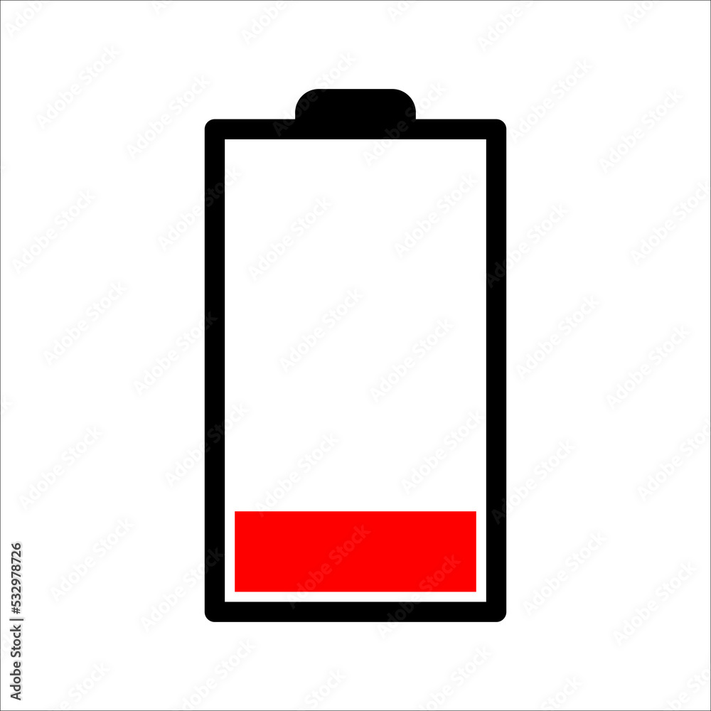 of battery icon, on a white background. of battery icon, on a white background.