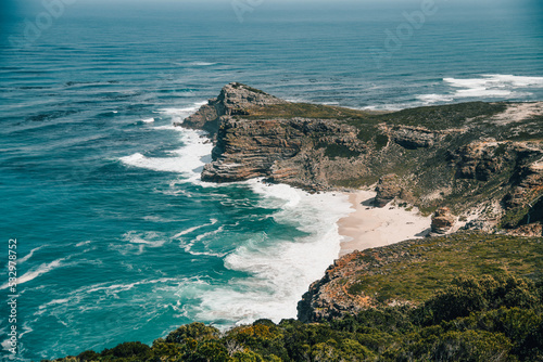 Cape point national park viewpoint over the sea