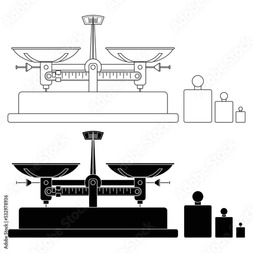 Layered editable vector illustration outline of balance.