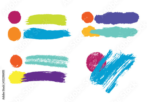 Vector. Colección Tétradas armonías de color. Manchas y etiquetas para diseño web y maquillaje.