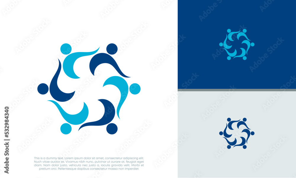 Human Resources Consulting Company, Global Community Logo. Social Networking logo designs.