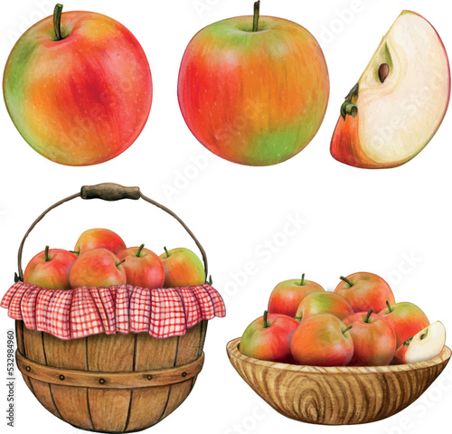 apples in basket