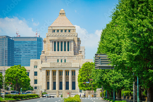 Obraz na płótnie 国会議事堂(東京都千代田区) w salonie