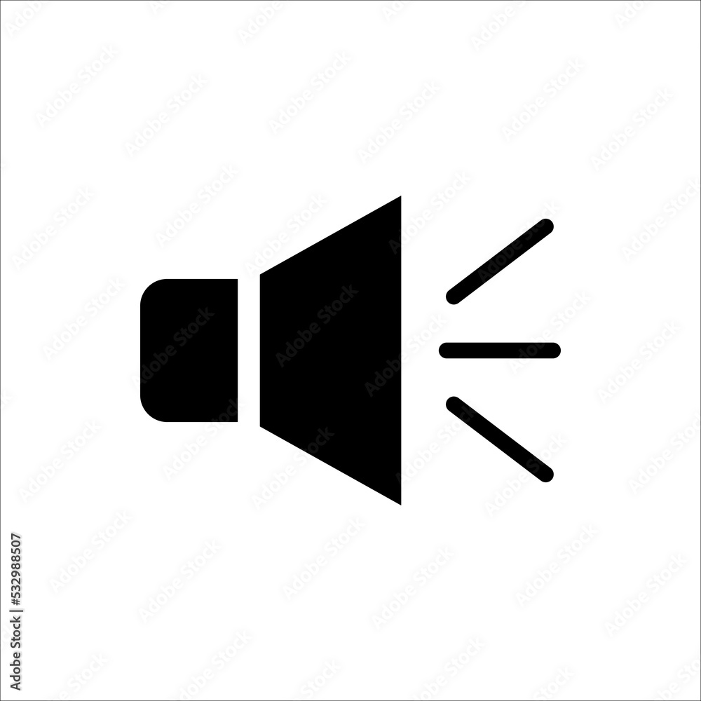 Sound volume icon isolated on white background Sound volume icon isolated on white background