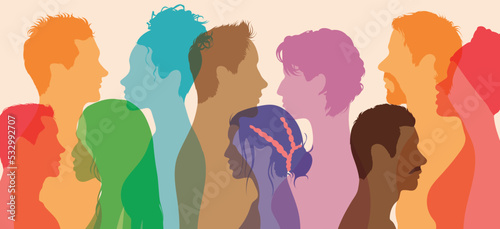 Creating a community of coworkers. Concept of mutual agreement or pact. Multiethnic flat cartoon drawing. Collaborate, Coworkers, Harmony, and Organization.