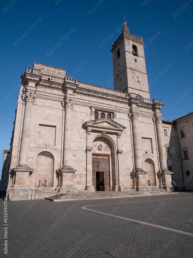 View of St. Emidio's cathedral built between VIII and XVI centuries