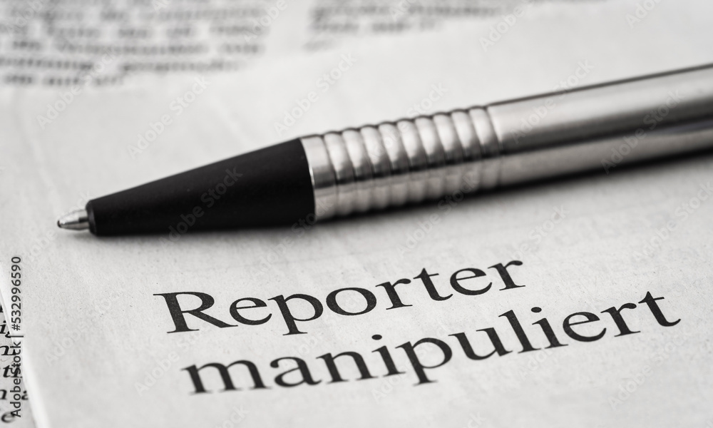 Reporter manipuliert - obrazy, fototapety, plakaty 