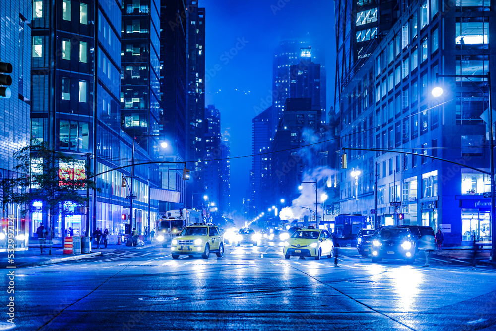 Obraz premium ニューヨークの街の夜景