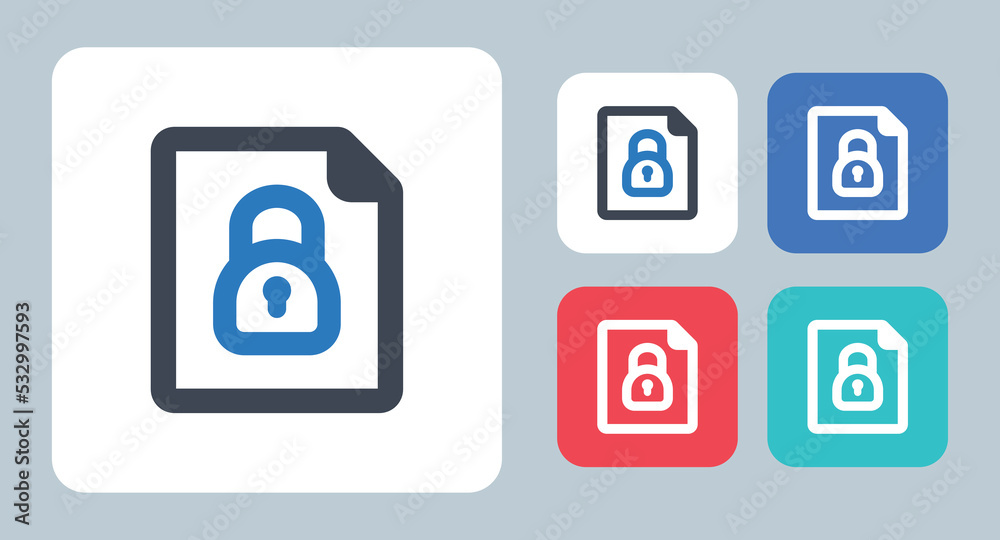 File Security icon - vector illustration . File, lock, security, Document, locked, secure, Hidden, page, Private, Padlock, sign, symbol, flat, icons . File Security icon - vector illustration . File, lock, security, Document, locked, secure, Hidden, page, Private, Padlock, sign, symbol, flat, icons .
