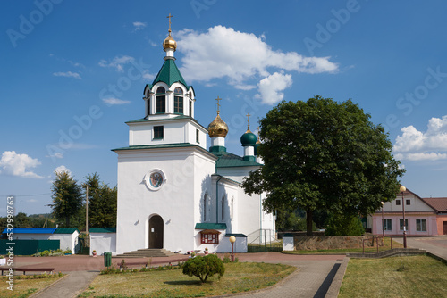Old ancient Holy Trinity Church in Mir township, Grodno region, Belarus. photo