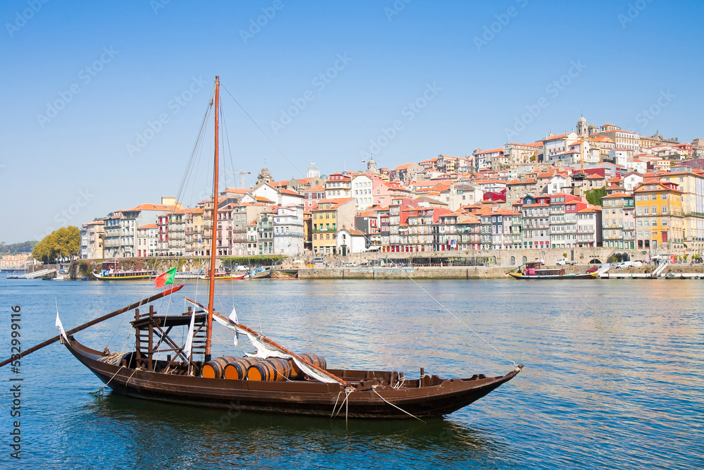 Typical portuguese boats used in the past to transport the famous port wine