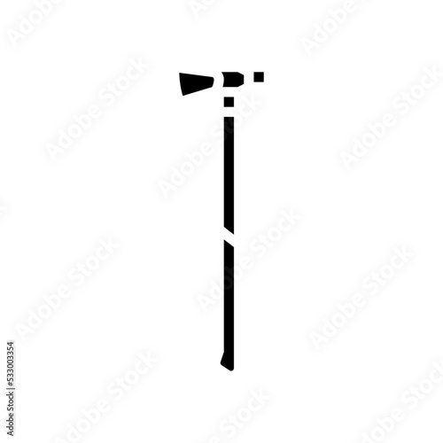 splitting maul hatchet glyph icon vector. splitting maul hatchet sign. isolated symbol illustration