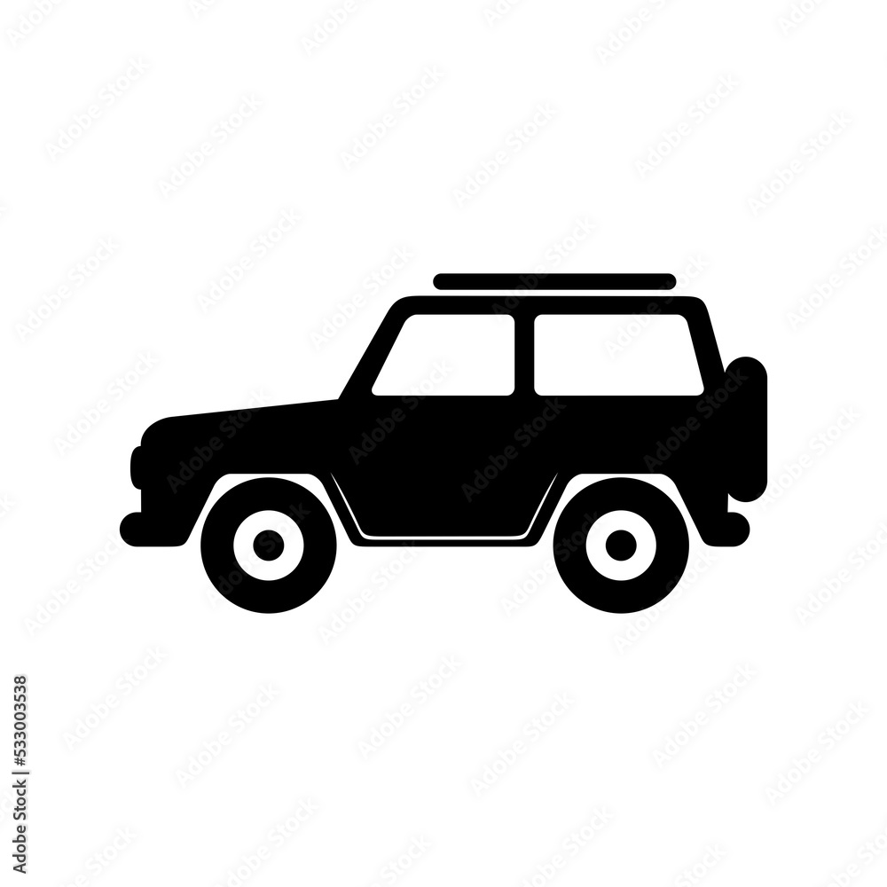 jeep car solid icon