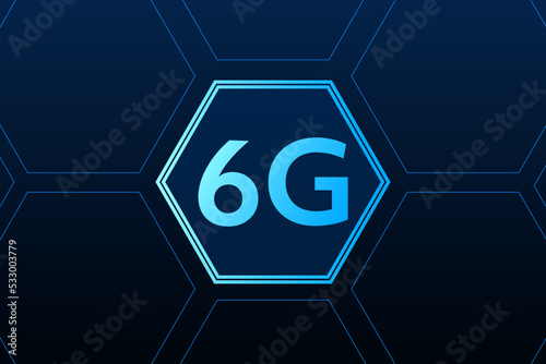 concept of technology 6G mobile network , New generation telecommunication , high-speed mobile Internet