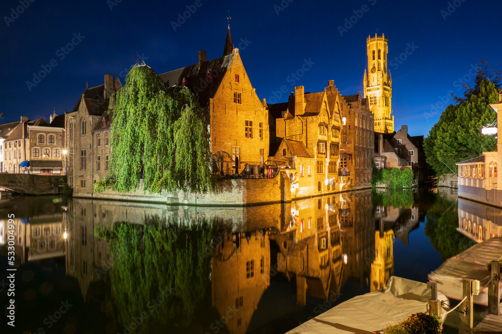 Bruges most famous shot in the blue hour