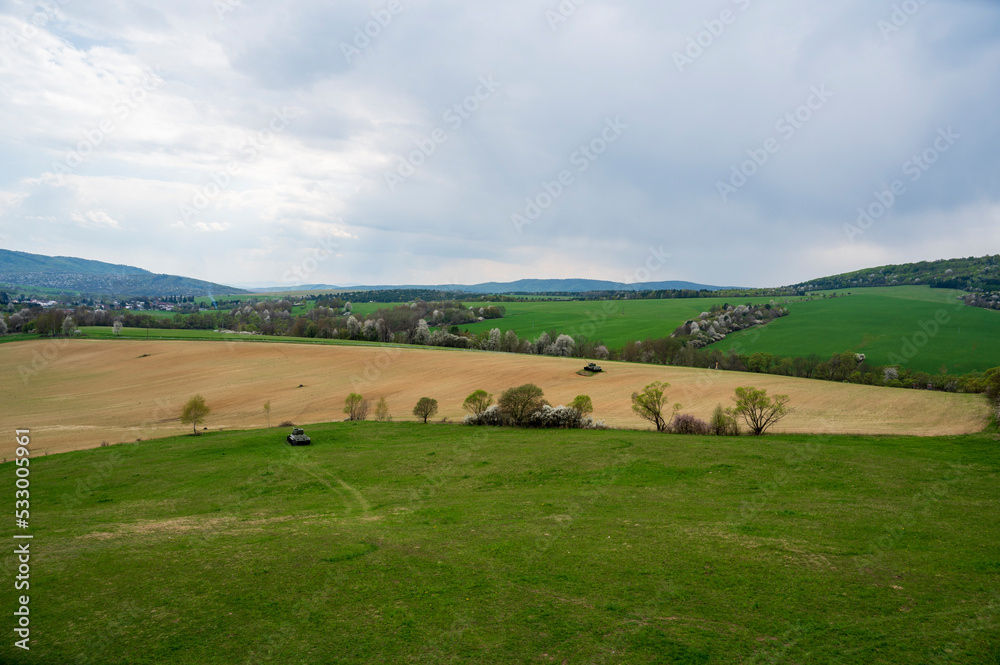 Green meadows, fields, spring forests and Russian tanks. Green meadows, fields, spring forests and Russian tanks.