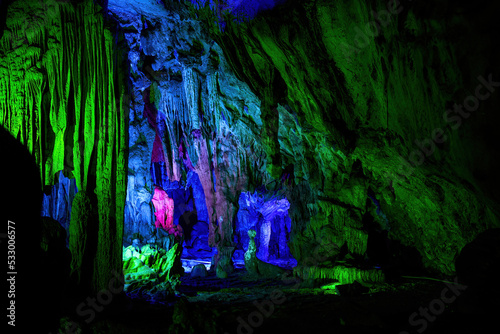 Natural caves and stalactites in Yilingyan, Nanning, Guangxi, China © Steve