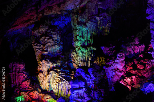 Natural caves and stalactites in Yilingyan, Nanning, Guangxi, China