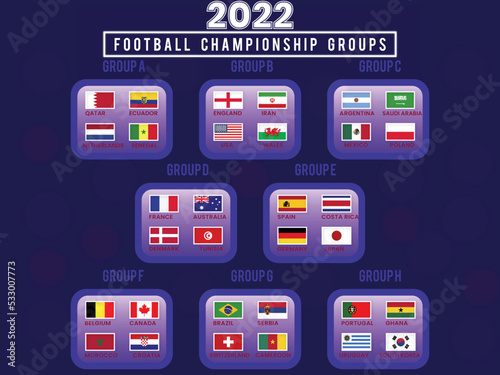 2022 football world cup championship groups table template.