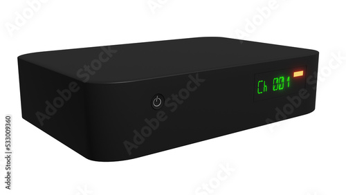 A 3D Render of a Cable reciever box