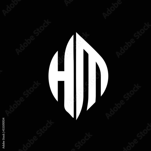 HM HM Logo Design, Creative Minimal Letter HM HM Monogram