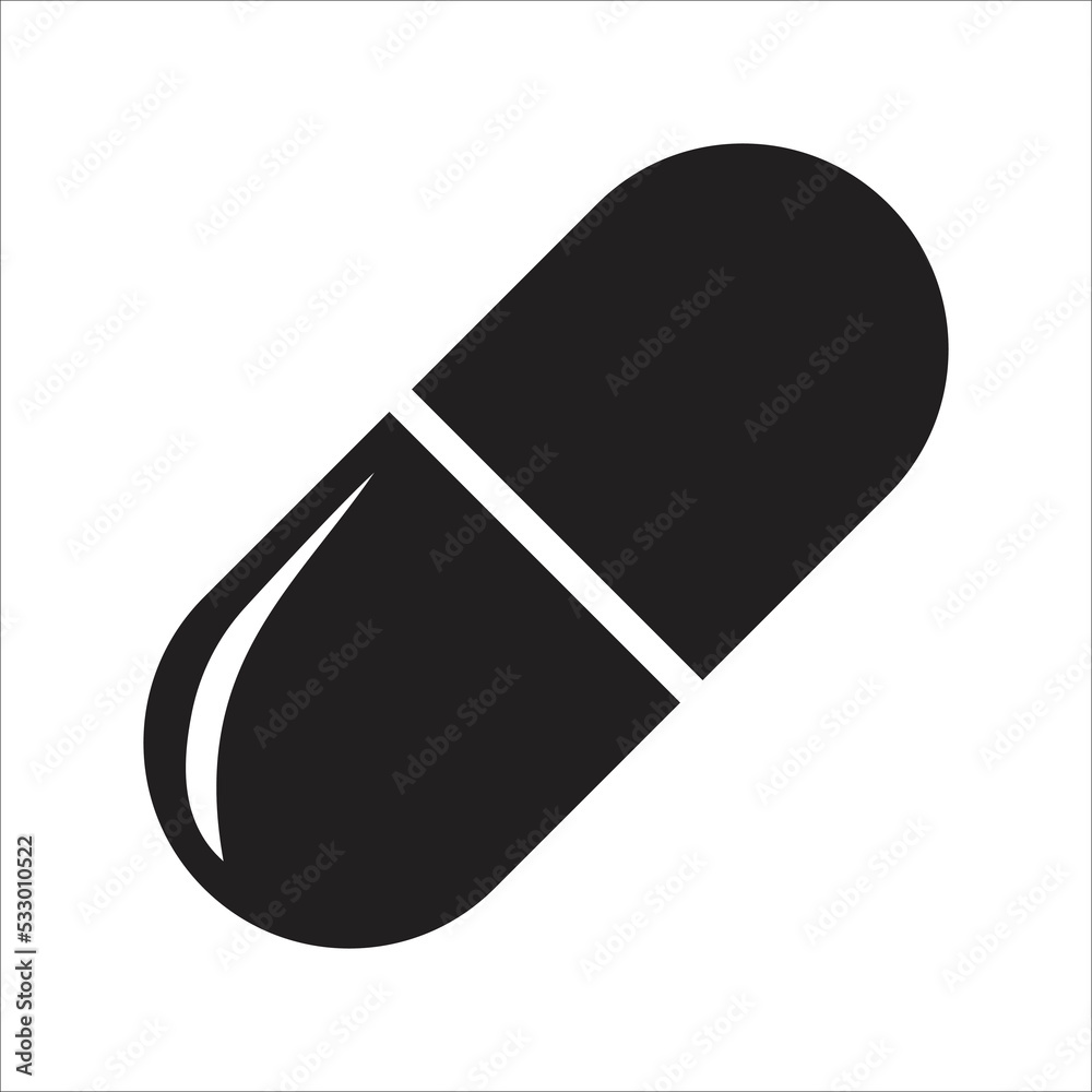 pill and capsule icon vector design template pill and capsule icon vector design template