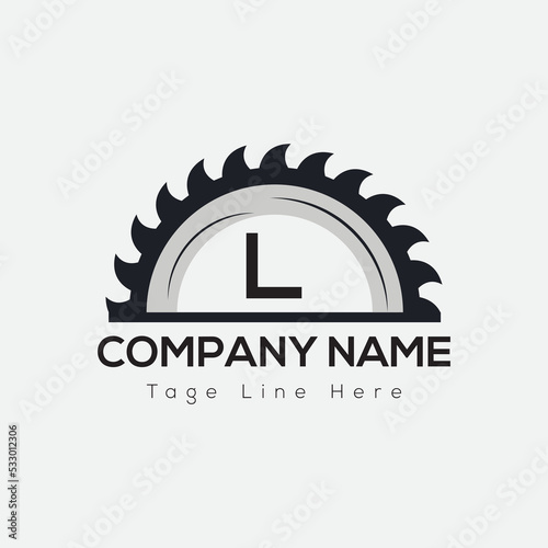 Carpenter Logo On Letter L Template. Carpenter On L Letter, Initial Carpenter Sign Concept, Real Estate logo design