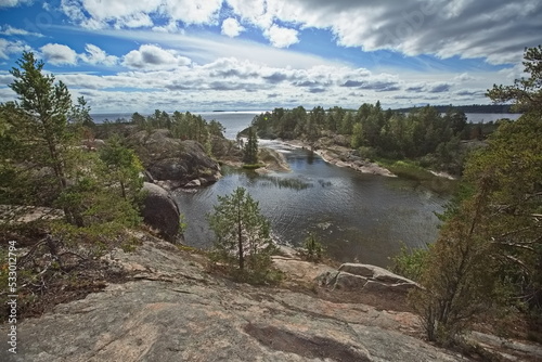Rocky bays (skerries) of Lake Ladoga.
