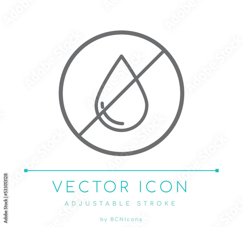 Protect From Moisture Line Icon