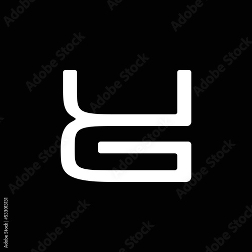 UG GU Logo Design, Creative Minimal Letter GU UG Monogram photo