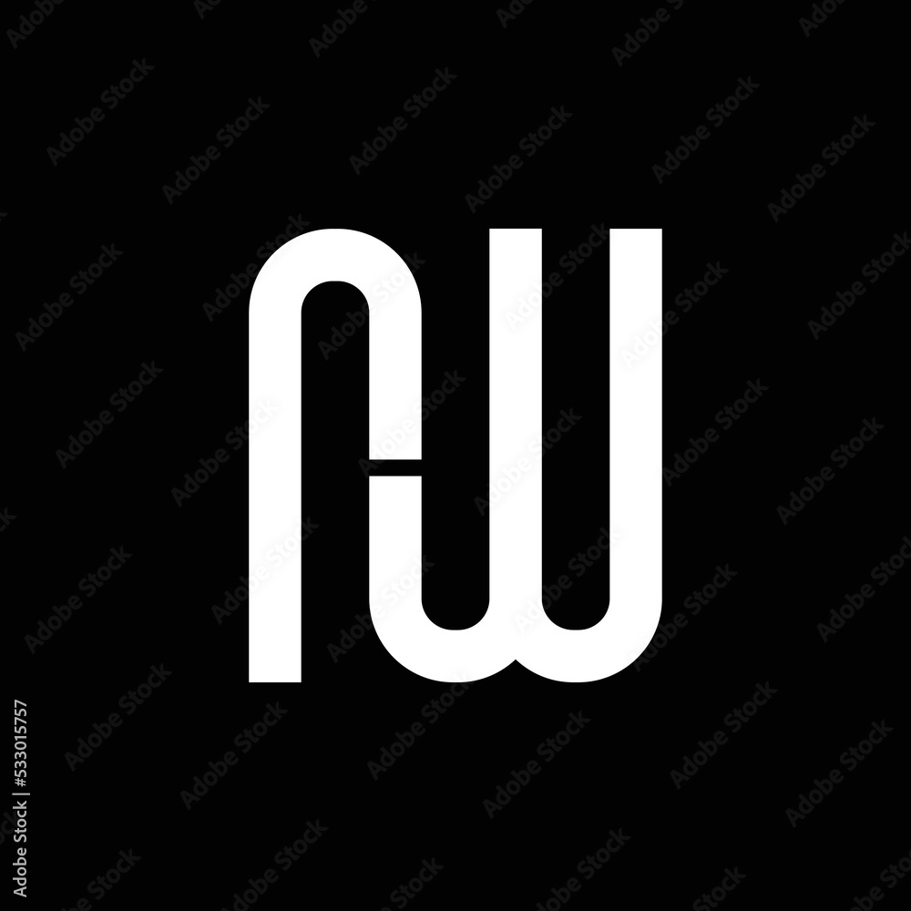 NW NW Logo Design, Creative Minimal Letter NW NW Monogram Stock Vector ...