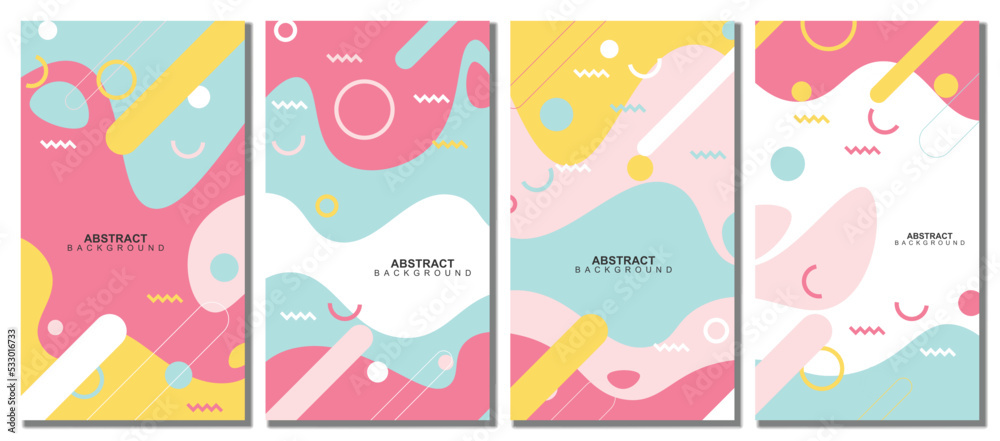 Abstract modern template set background.