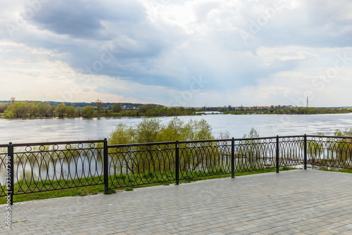 the river Oka in the center of Kasimov  Ryazan region in Russia