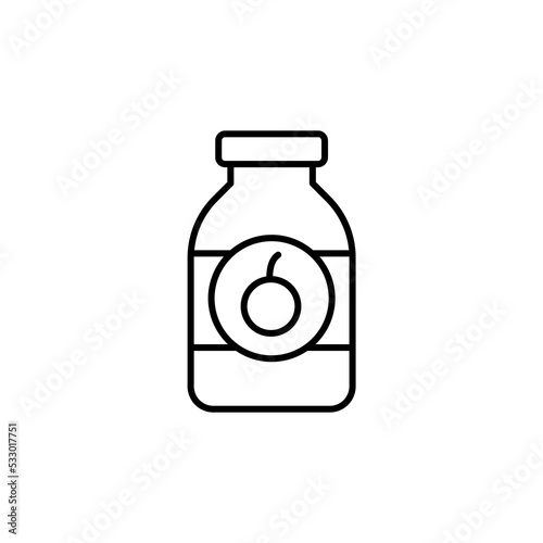 Kid growth supplements icon. Simple element illustration. Kid growth supplements concept outline symbol design.