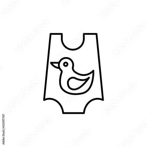 Baby clothing icon. Simple element illustration. Baby clothing concept outline symbol design.