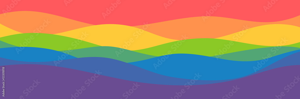 rainbow creative wave pattern design vector illustration good for wallpaper, background, backdrop, banner, web, decorative, and design template