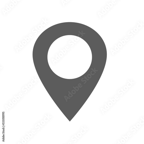 Pin icon raster. Location icon. Map pointer icon
