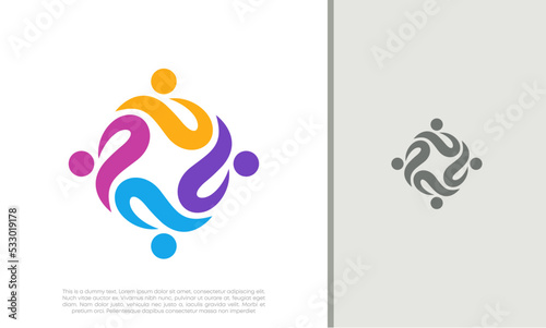 Global Community Logo Icon Elements Template. Community human Logo template vector. Community health care. Abstract Community logo. 