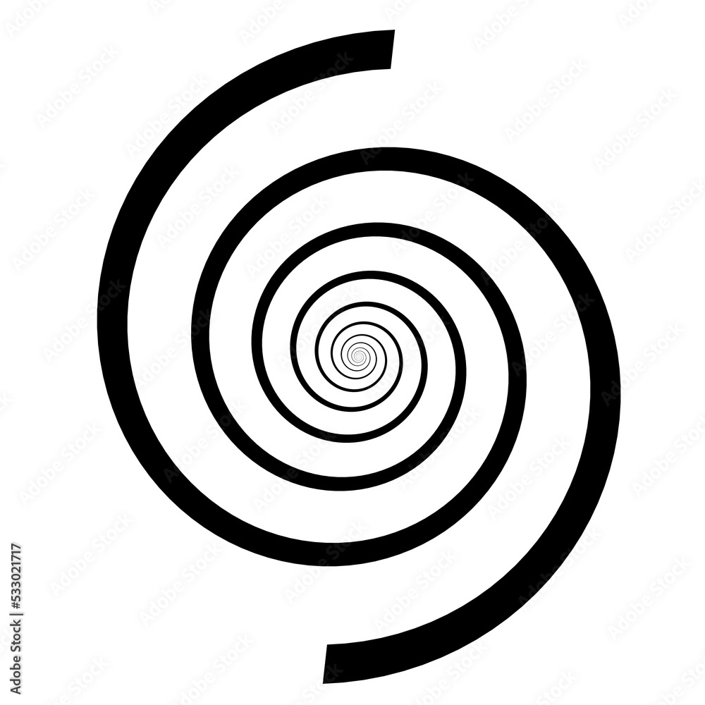 Spiral shape isolated over transparent background Spiral shape isolated over transparent background