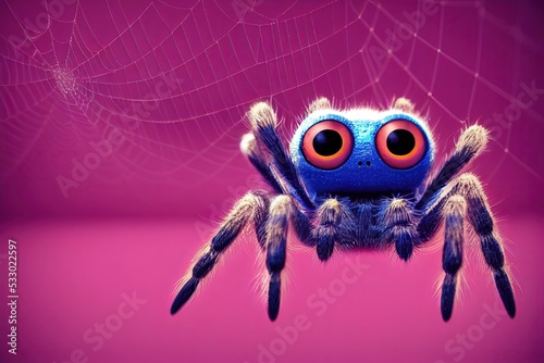 Tela A cute but scary spider background to celebrate Halloween