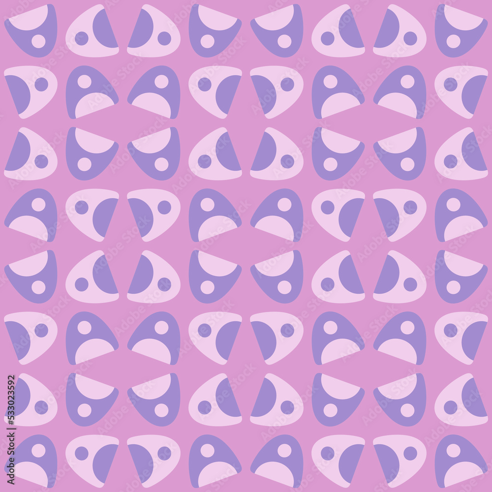 Abstract rounded ornament for decorating any surfaces or things. Seamless pattern.