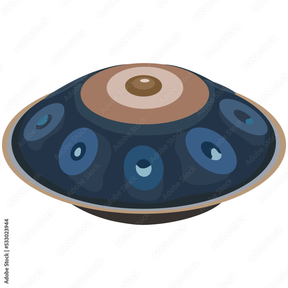 stap in forum Portugees Hang drum. Traditional folk handpan musical instrument. Ethnic hand pan  percussion music instrument. Vector colored illustration isolated on white.  Stock Vector | Adobe Stock