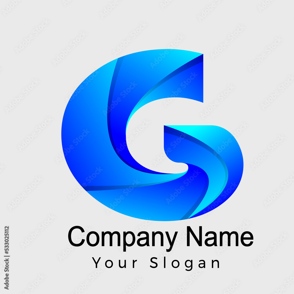 G modern abstract letter logo design G modern abstract letter logo design