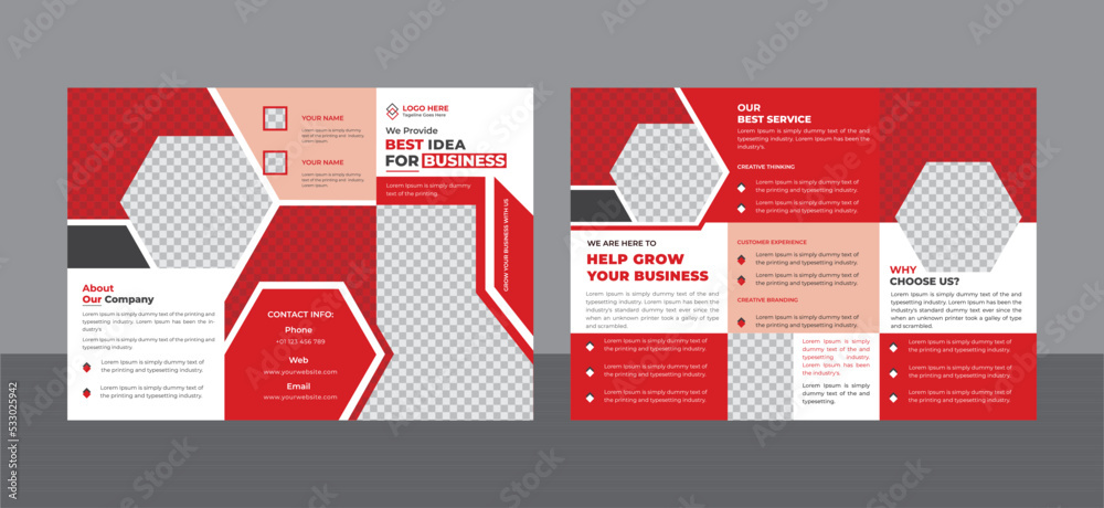 08 Pages corporate business brochure design template