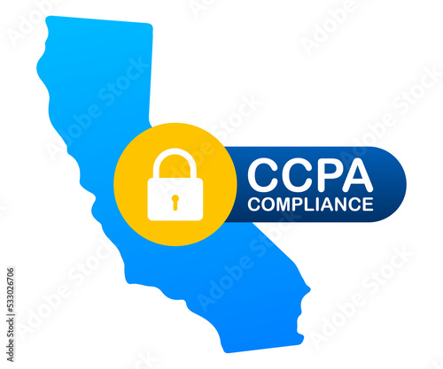 Ccpa, great design for any purposes. Security  icon. Website information. Internet security. Data protection. photo