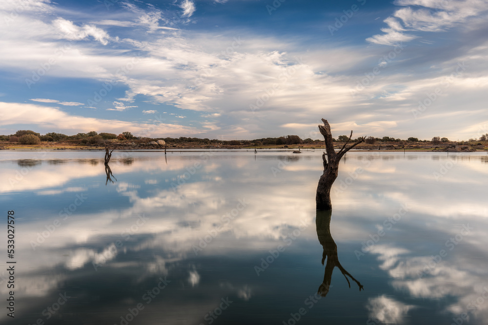 Landscape in the Molano reservoir. Spain. Landscape in the Molano reservoir. Spain.