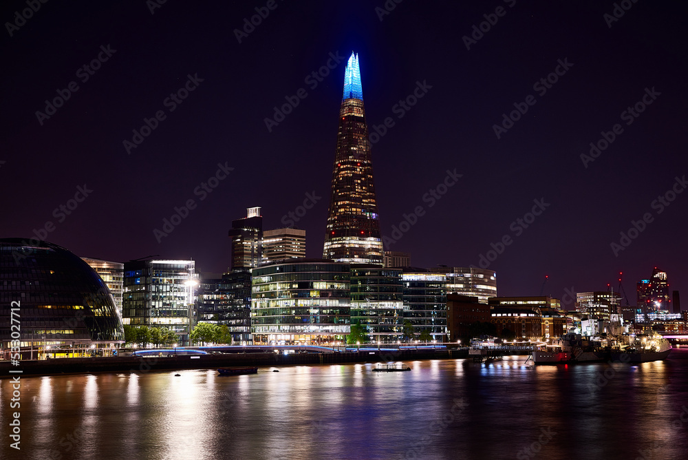 view of london by night