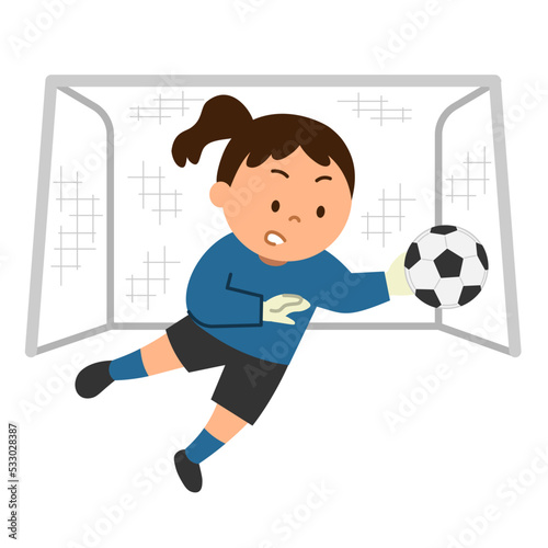 サッカーをする少女7