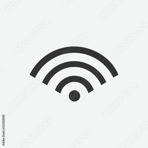 Wifi vector icon. Signal icon symbol. Connection vector illustration on isolated background. Wifi sign for mobile concept and web design